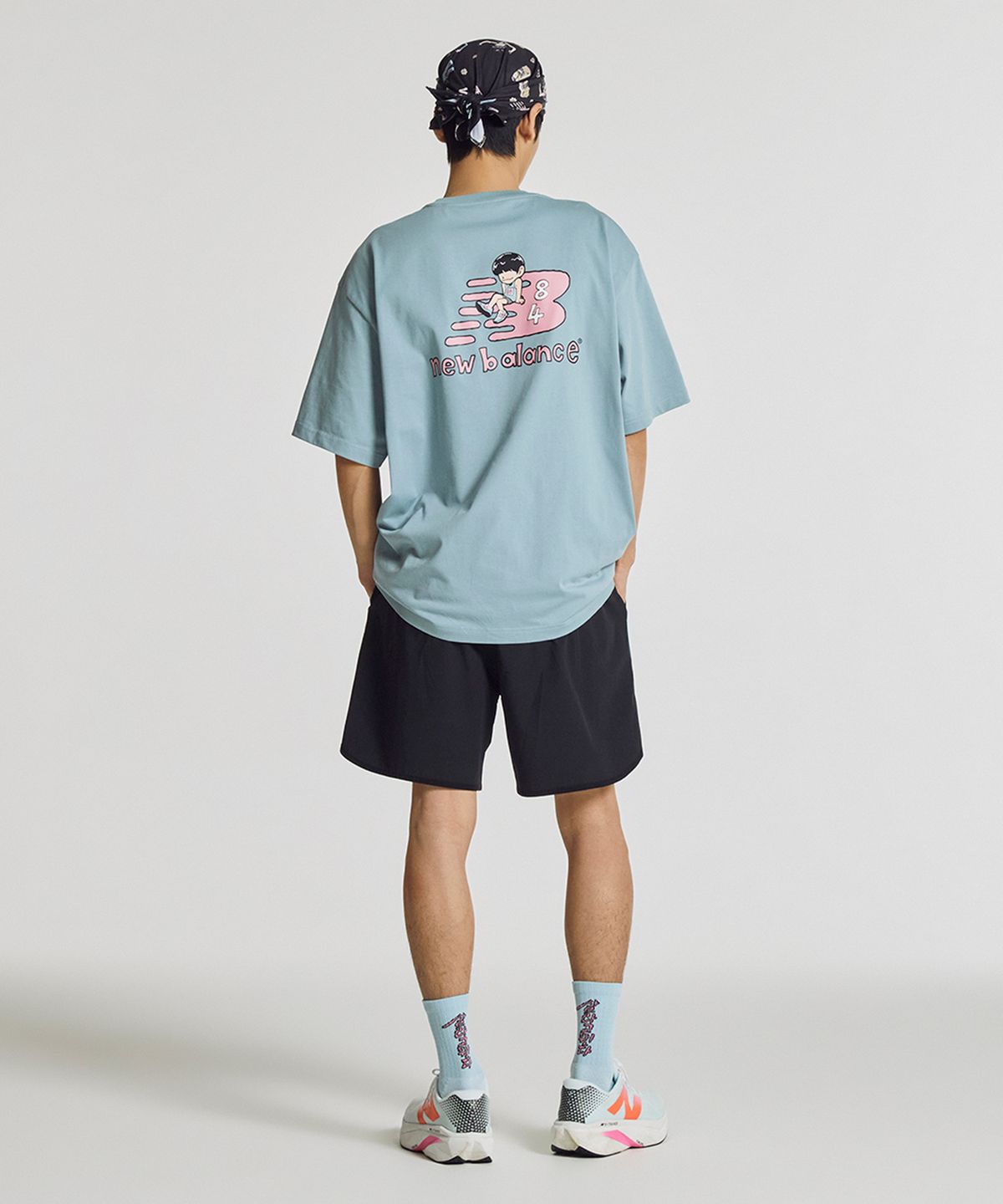 뉴발란스(NEW BALANCE) NBNVG21453 / UNI 살라고뛴다 4.5부 우븐 쇼츠 (BLACK)
