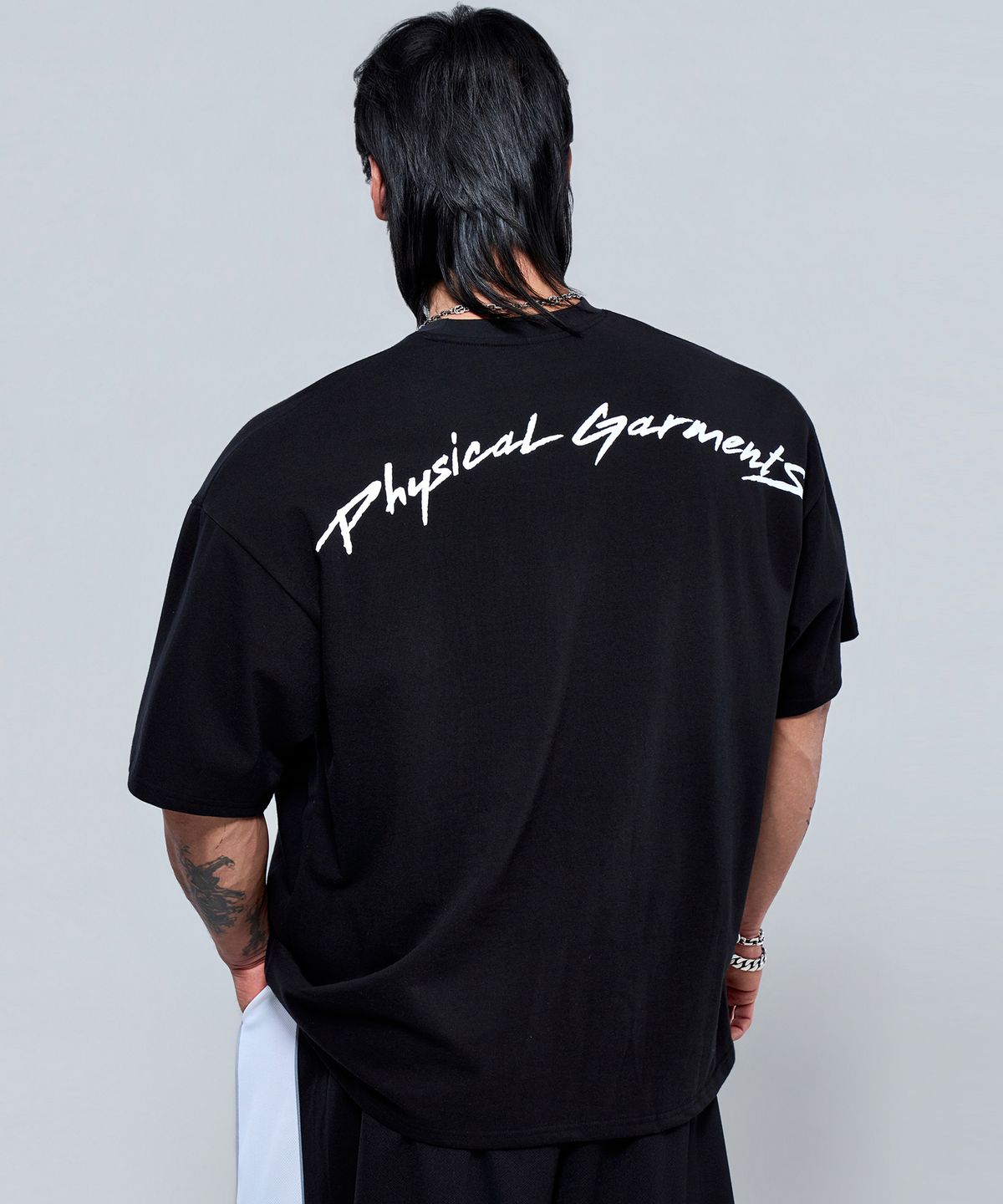 피지컬가먼츠(PHYSICAL GARMENTS) P2623 백레터링 어드숄더핏 반팔 [3COLOR]