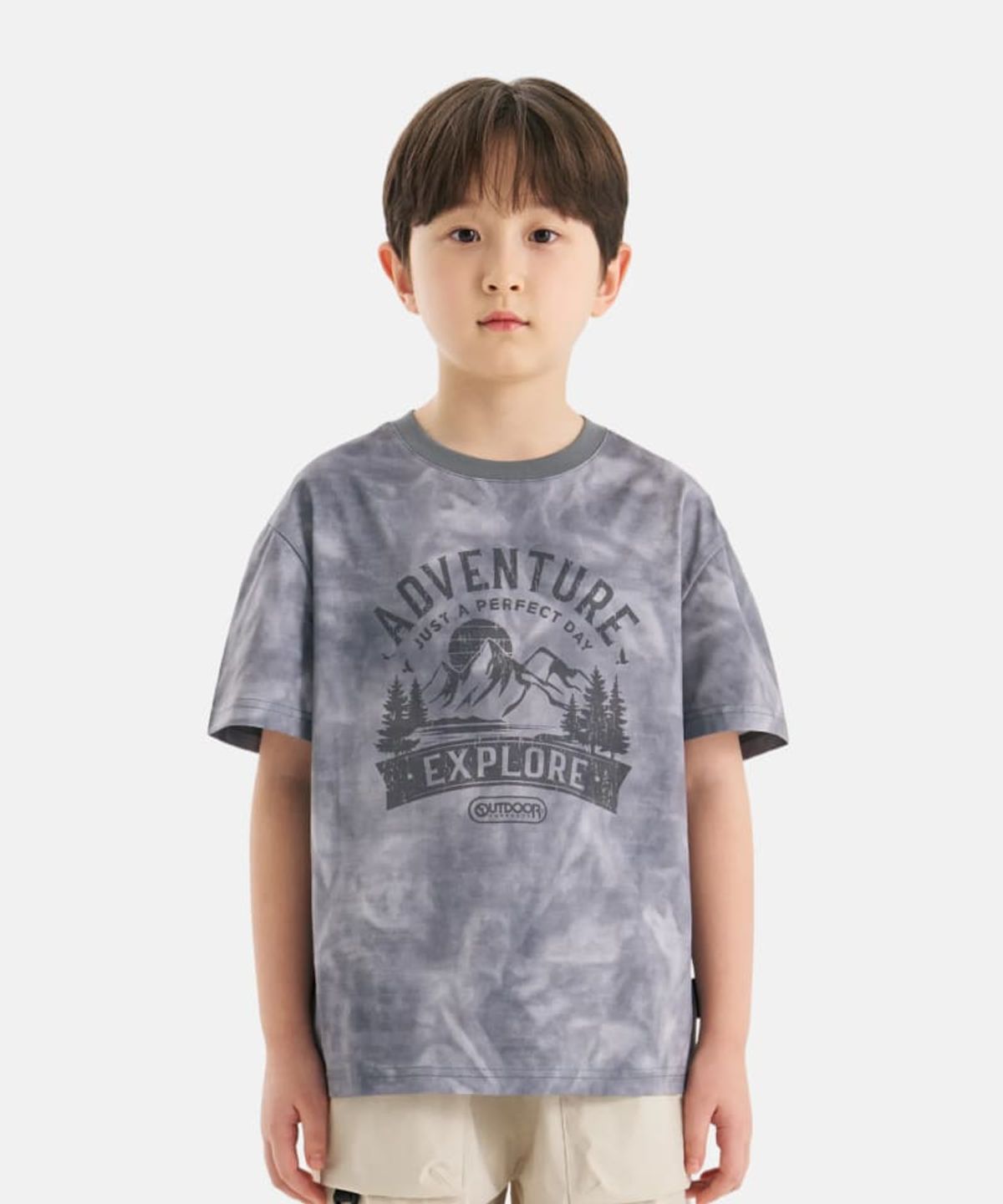 아웃도어 프로덕츠 키즈(OUTDOOR PRODUCTS KIDS) 타이다이 반팔 티셔츠 (그레이) OD262ISS20_GRY