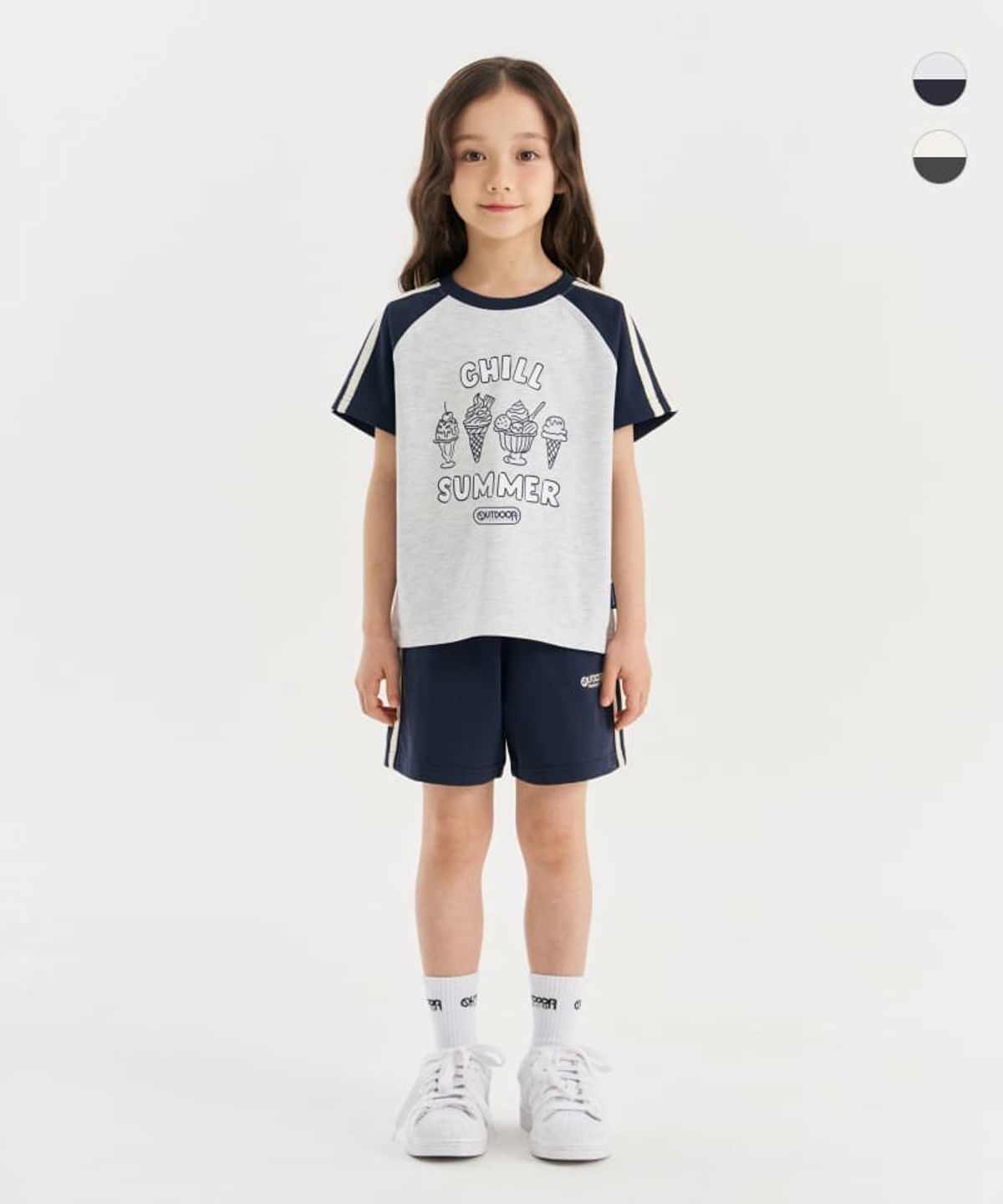 아웃도어 프로덕츠 키즈(OUTDOOR PRODUCTS KIDS) [세트상품]어아_나그랑 반팔티_저지 쇼츠 (2color)