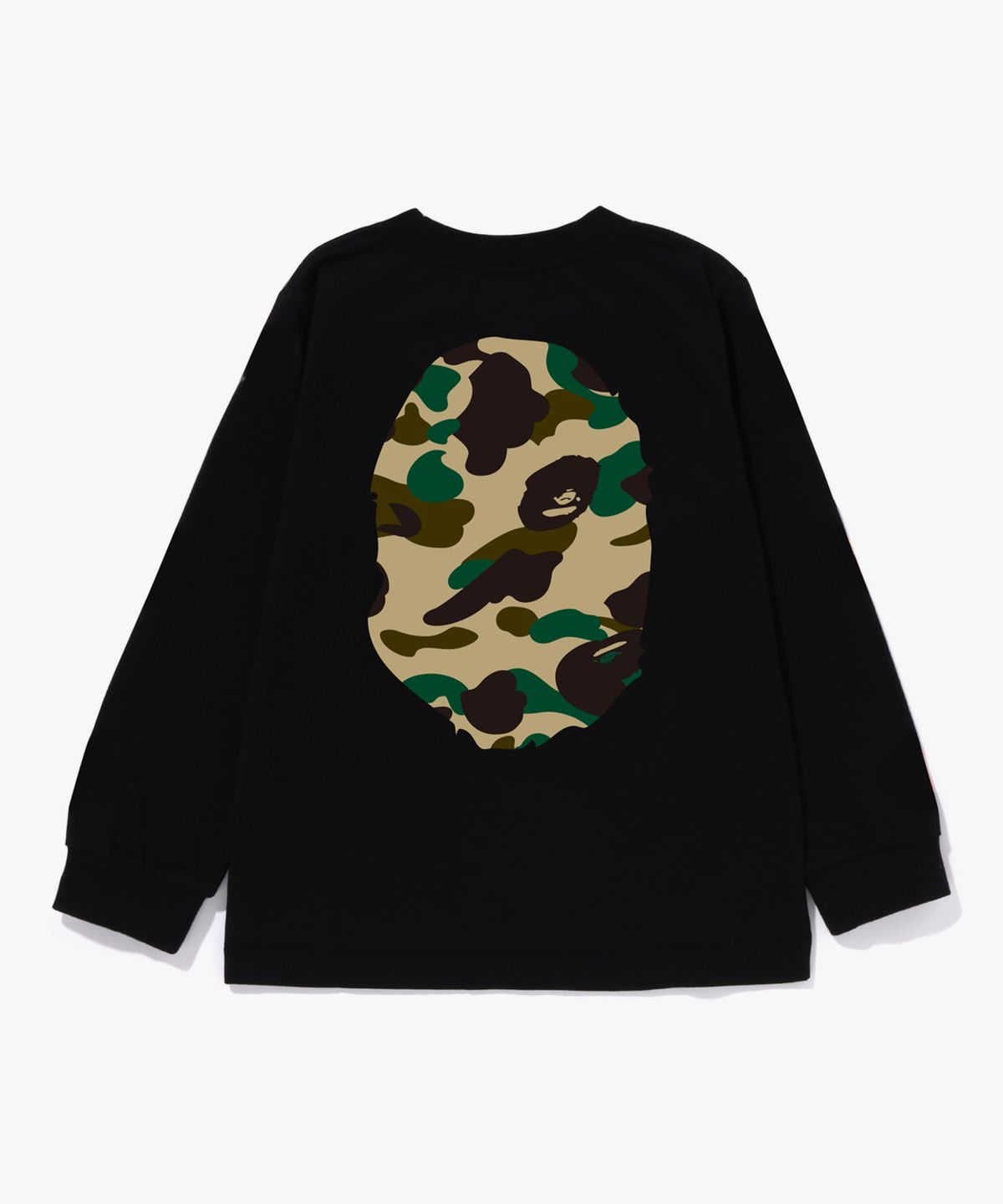 베이프 키즈(BAPE KIDS) 퍼스트 카모 빅 에이프 헤드 롱슬리브 티셔츠(KIDS) BLACK / YELLOW