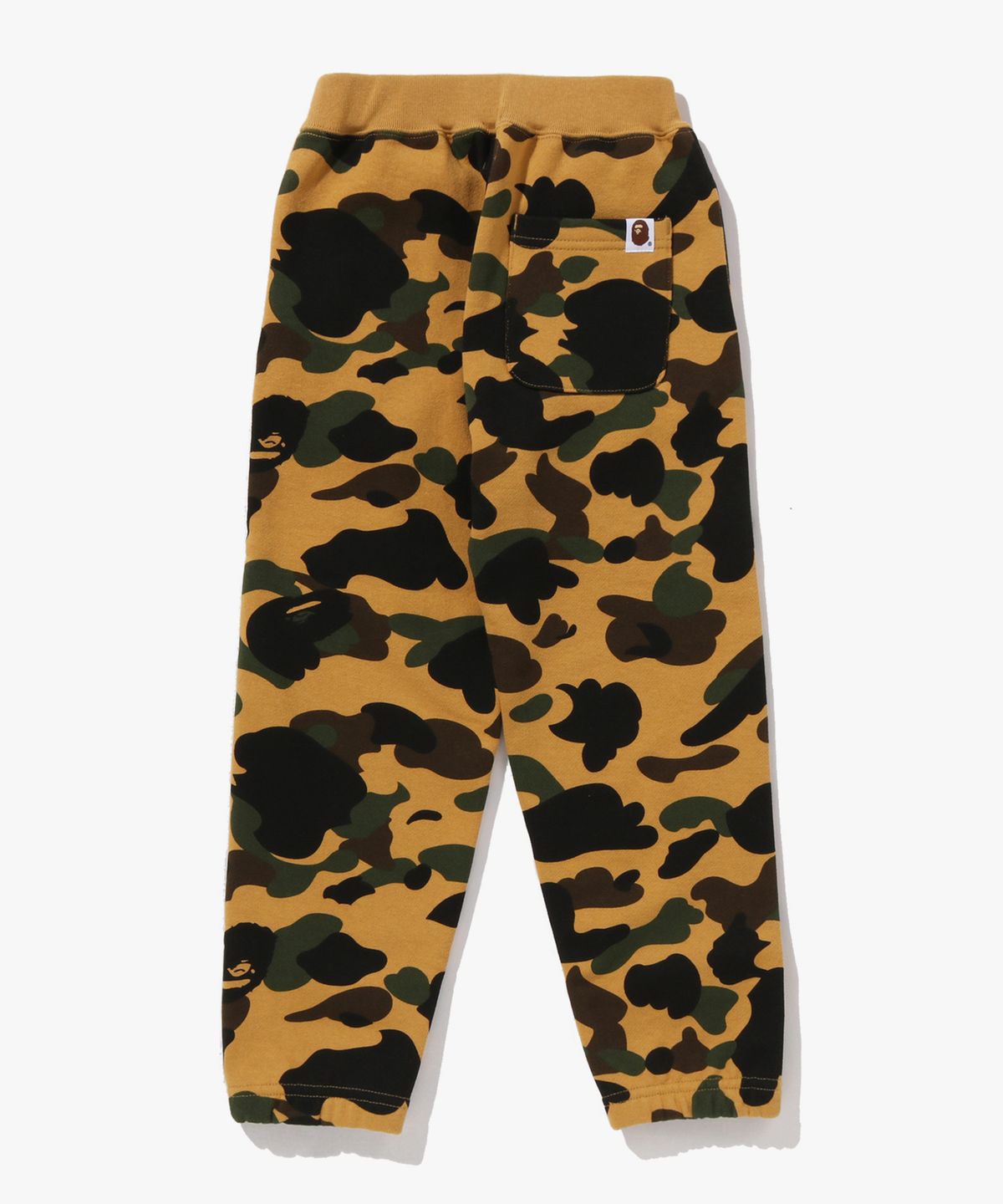 베이프 키즈(BAPE KIDS) 퍼스트 카모 원 포인트 스웨트 팬츠(KIDS) YELLOW