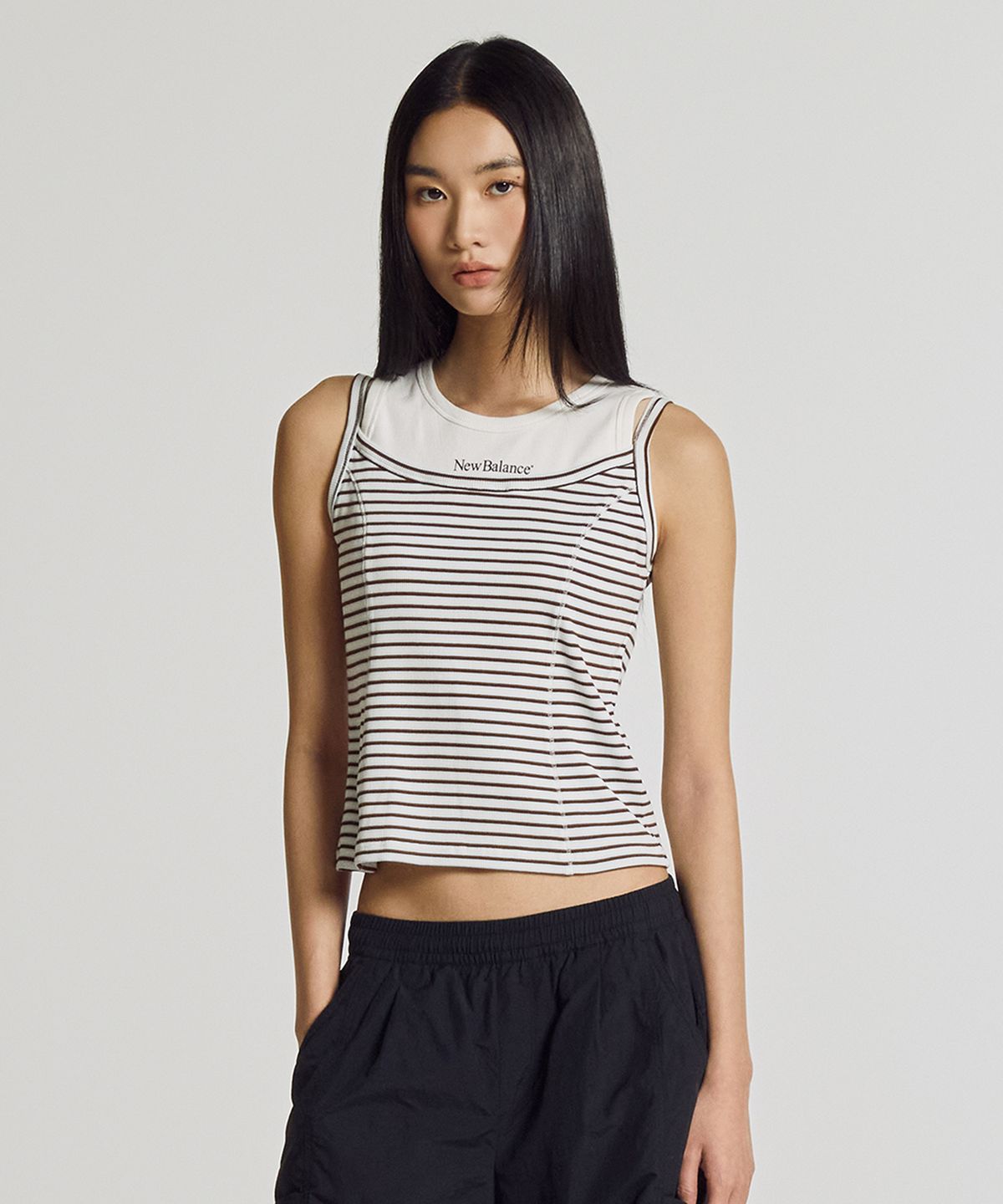 뉴발란스(NEW BALANCE) NBNGG3W632 / WOMEN 골지 레이어드 나시티 (MULTI)