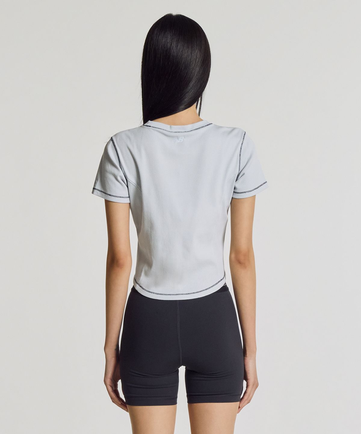 뉴발란스(NEW BALANCE) NBNEG3W652 / WOMEN 에센셜 골지 반팔티 (LIGHT BLUE)