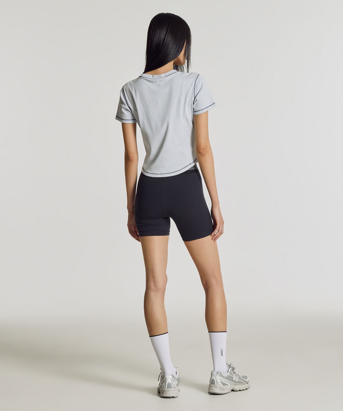뉴발란스(NEW BALANCE) NBNEG3W652 / WOMEN 에센셜 골지 반팔티 (LIGHT BLUE)