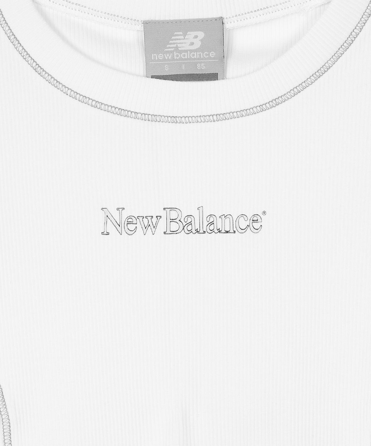 뉴발란스(NEW BALANCE) NBNEG3W652 / WOMEN 에센셜 골지 반팔티 (WHITE)