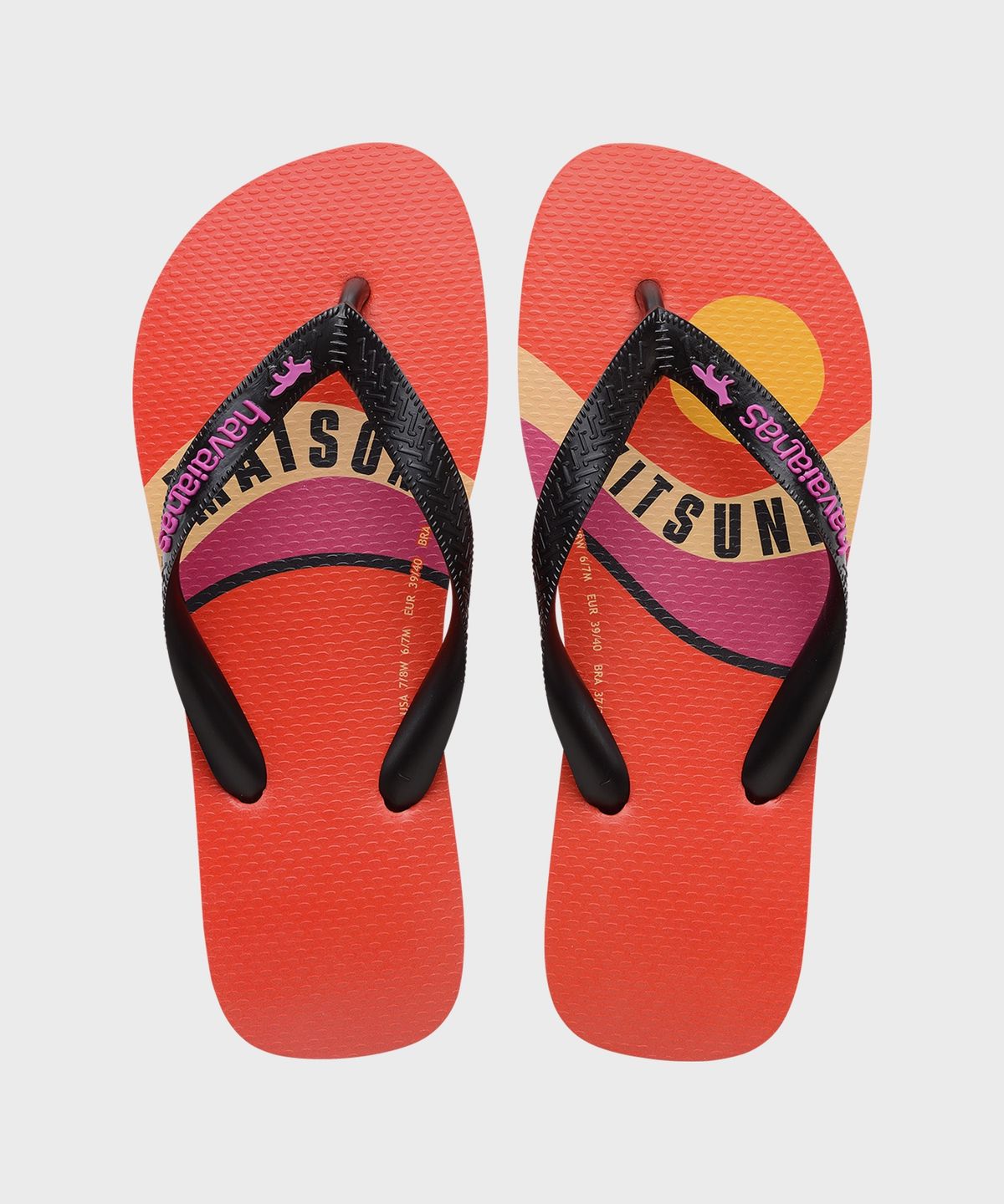 하바이아나스(HAVAIANAS) 하바이아나스 X 메종키츠네 탑 Blood Orange
