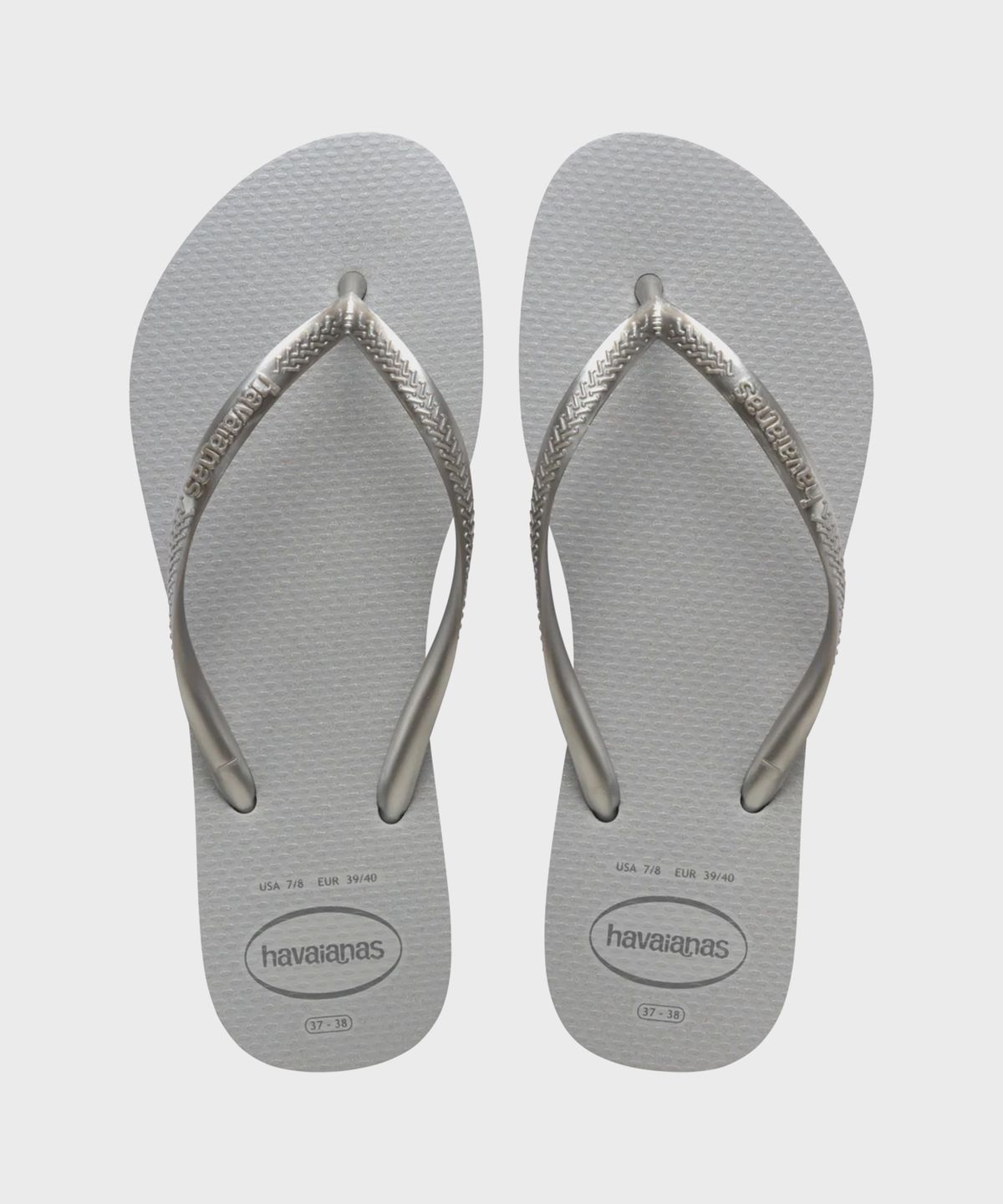 하바이아나스(HAVAIANAS) 슬림 글로스 플립플랍 Ice Grey