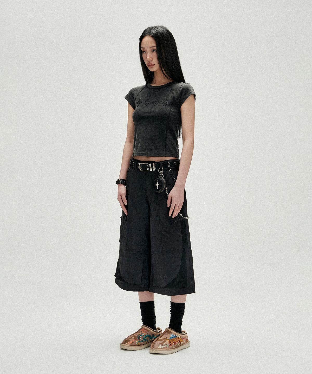 낫포너드(NOT4NERD) W Utility Mesh Panel Pants - Black