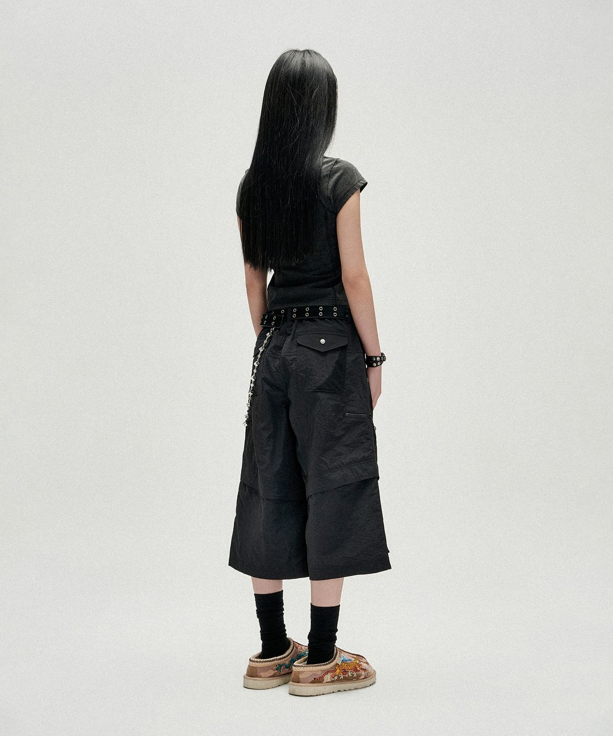 낫포너드(NOT4NERD) W Utility Mesh Panel Pants - Black