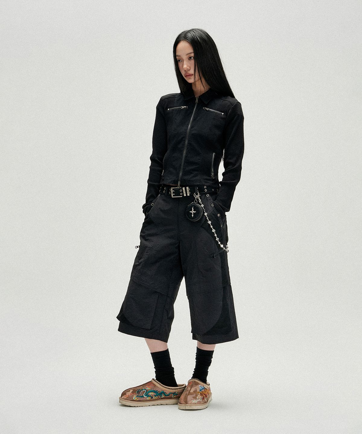 낫포너드(NOT4NERD) W Utility Mesh Panel Pants - Black