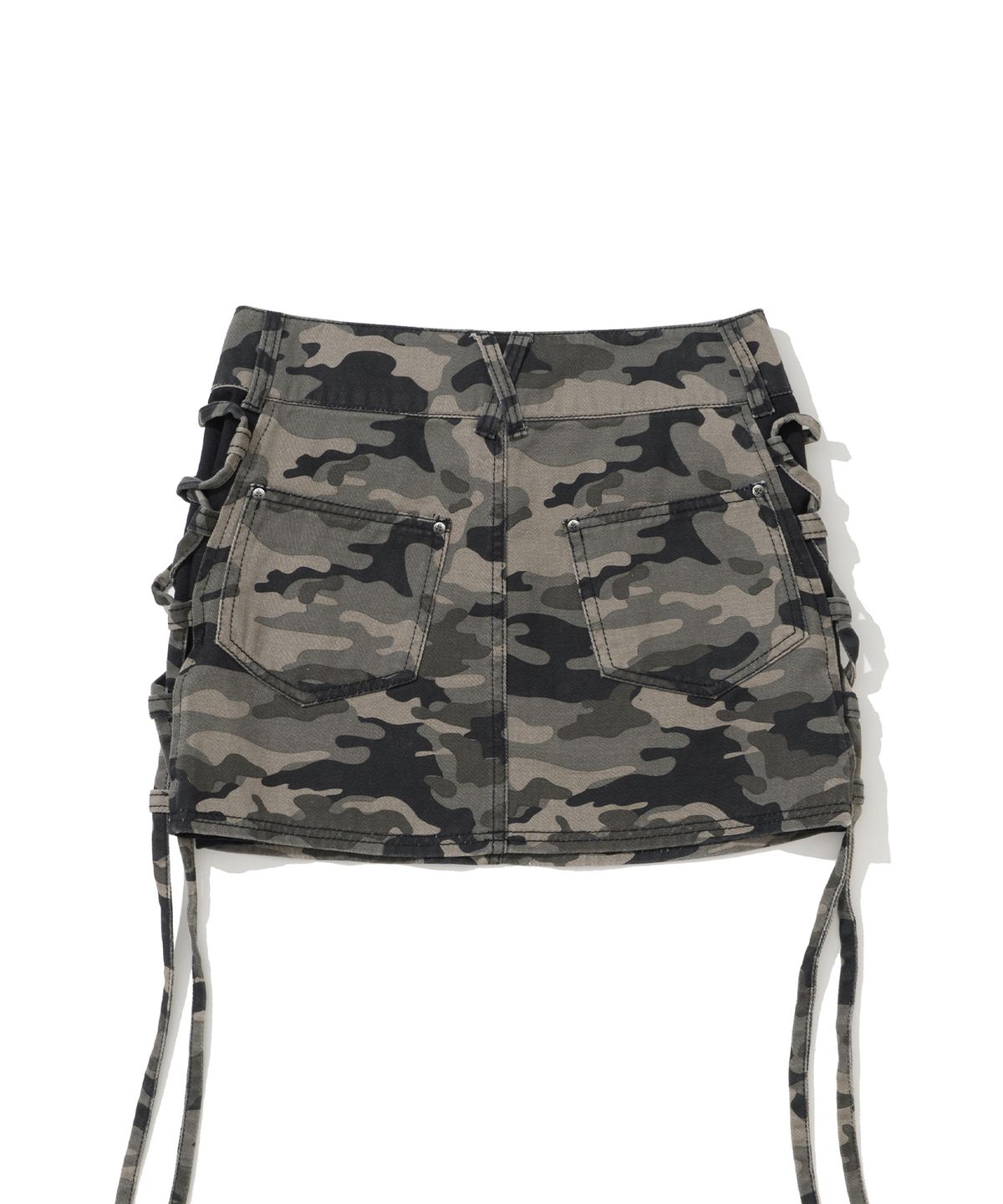 낫포너드(NOT4NERD) W Laced Side Panel Mini Skirt - Black