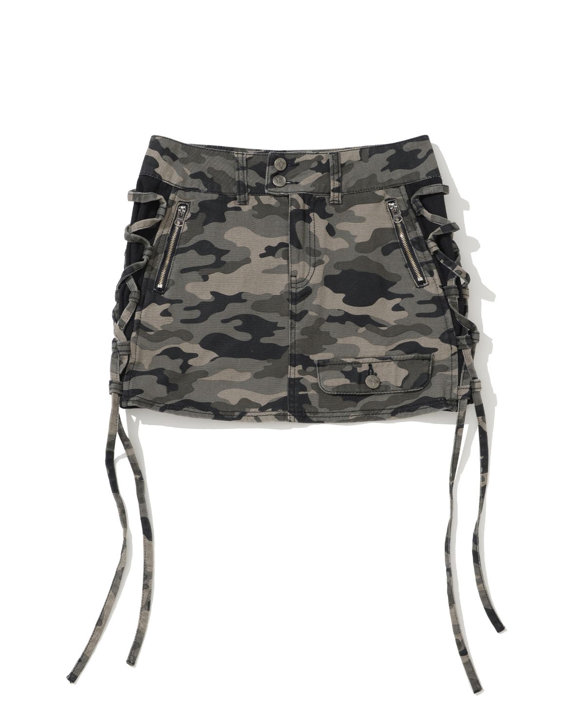 낫포너드(NOT4NERD) W Laced Side Panel Mini Skirt - Black