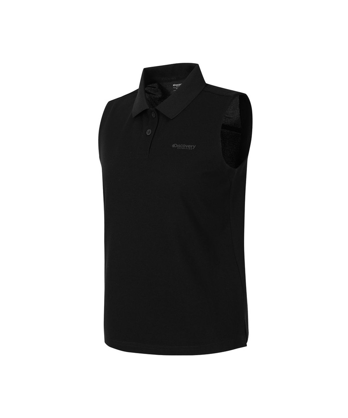 디스커버리 익스페디션(DISCOVERY EXPEDITION) 여성 슬리브리스 카라티 (BLACK)