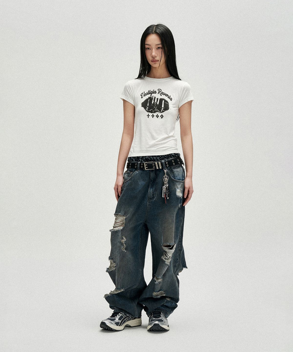 낫포너드(NOT4NERD) W Candle Residue T-Shirts - White
