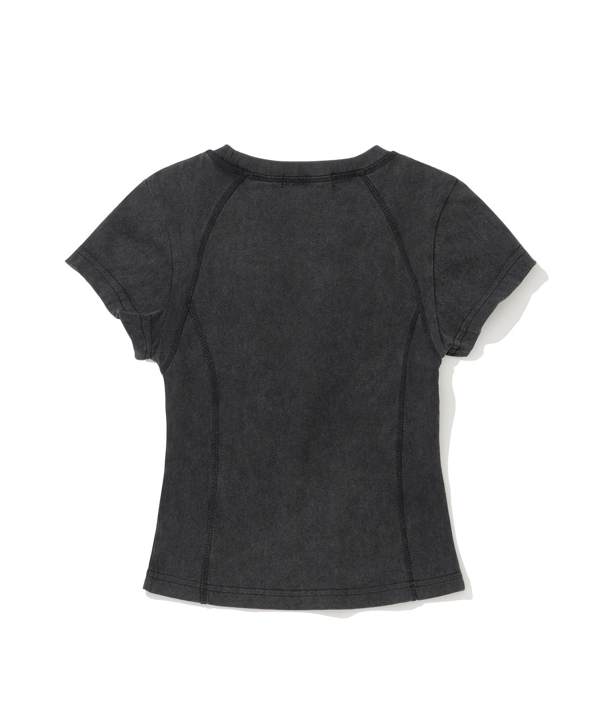 낫포너드(NOT4NERD) W Symbol Sequence Incision Pigment T-Shirts - Charcoal