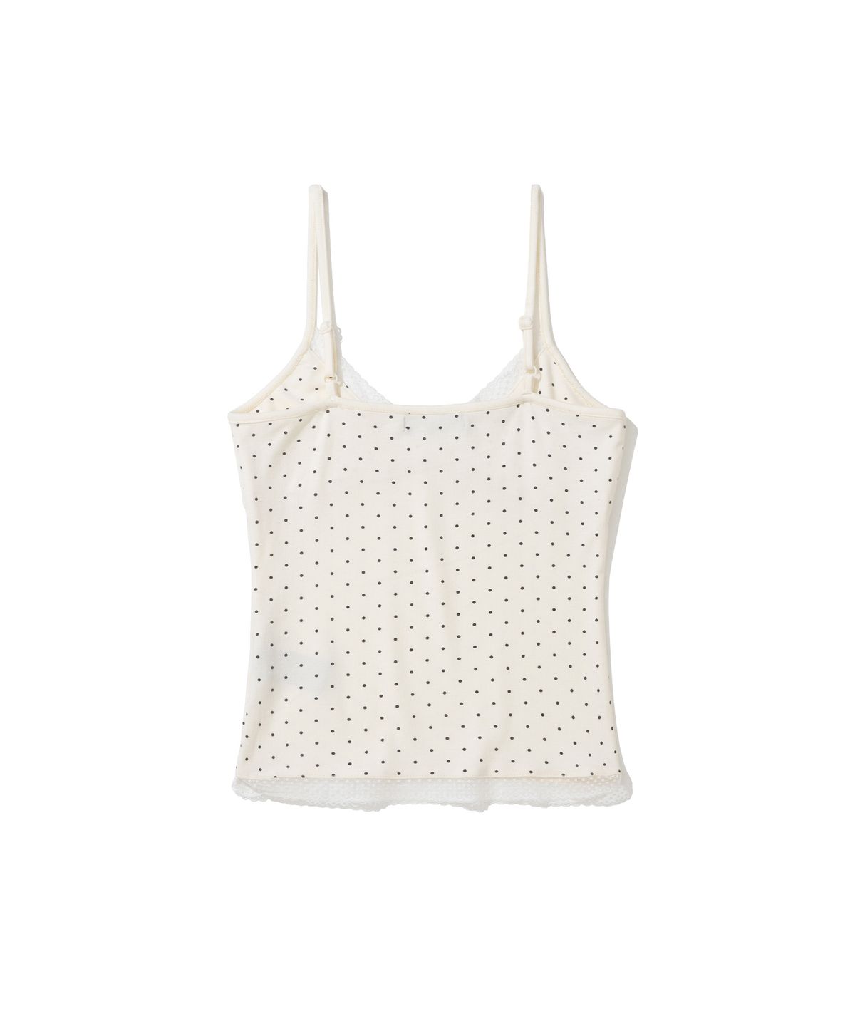 낫포너드(NOT4NERD) W Polka Dot Lace Trim Sleeveless - White