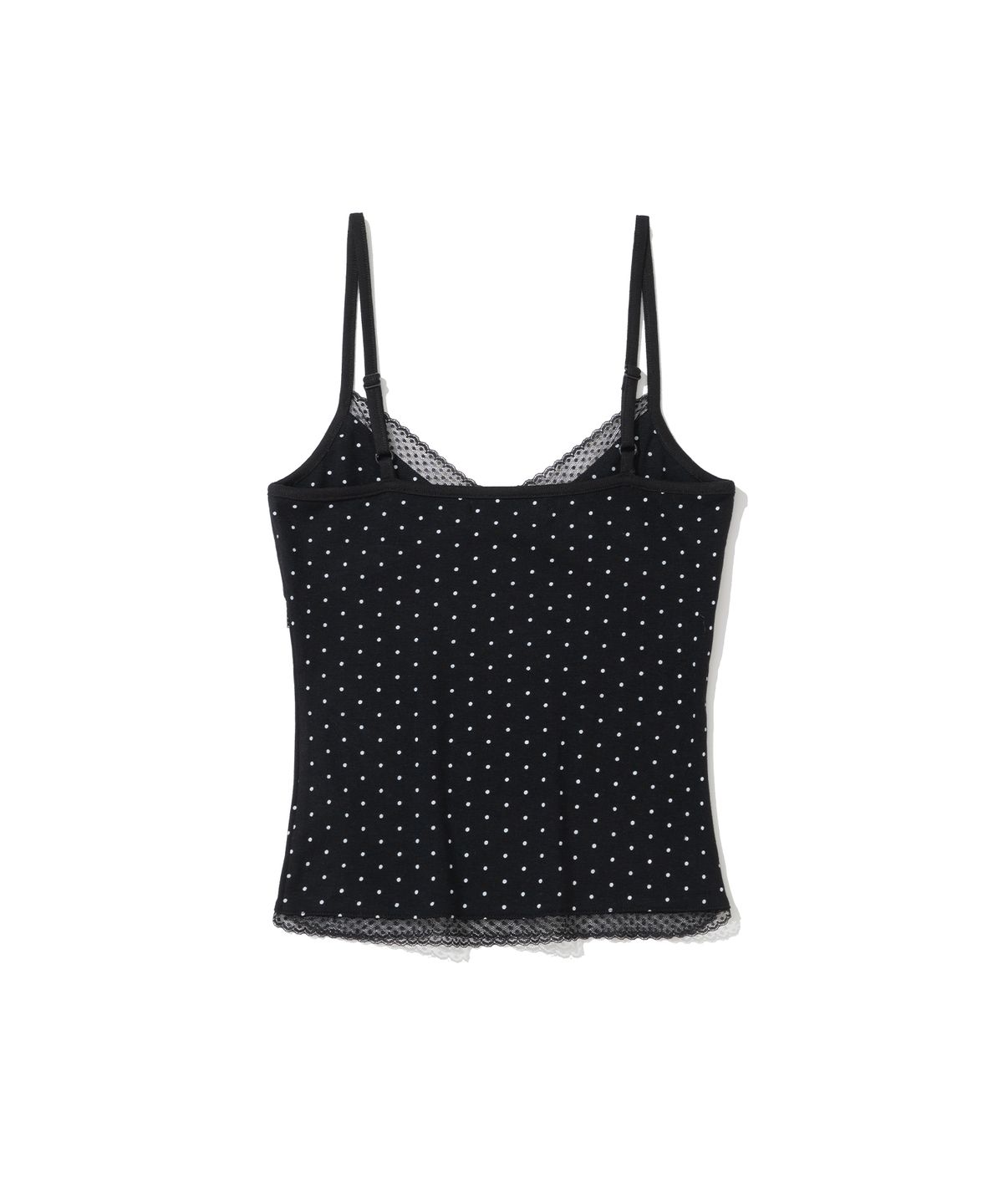 낫포너드(NOT4NERD) W Polka Dot Lace Trim Sleeveless - Black