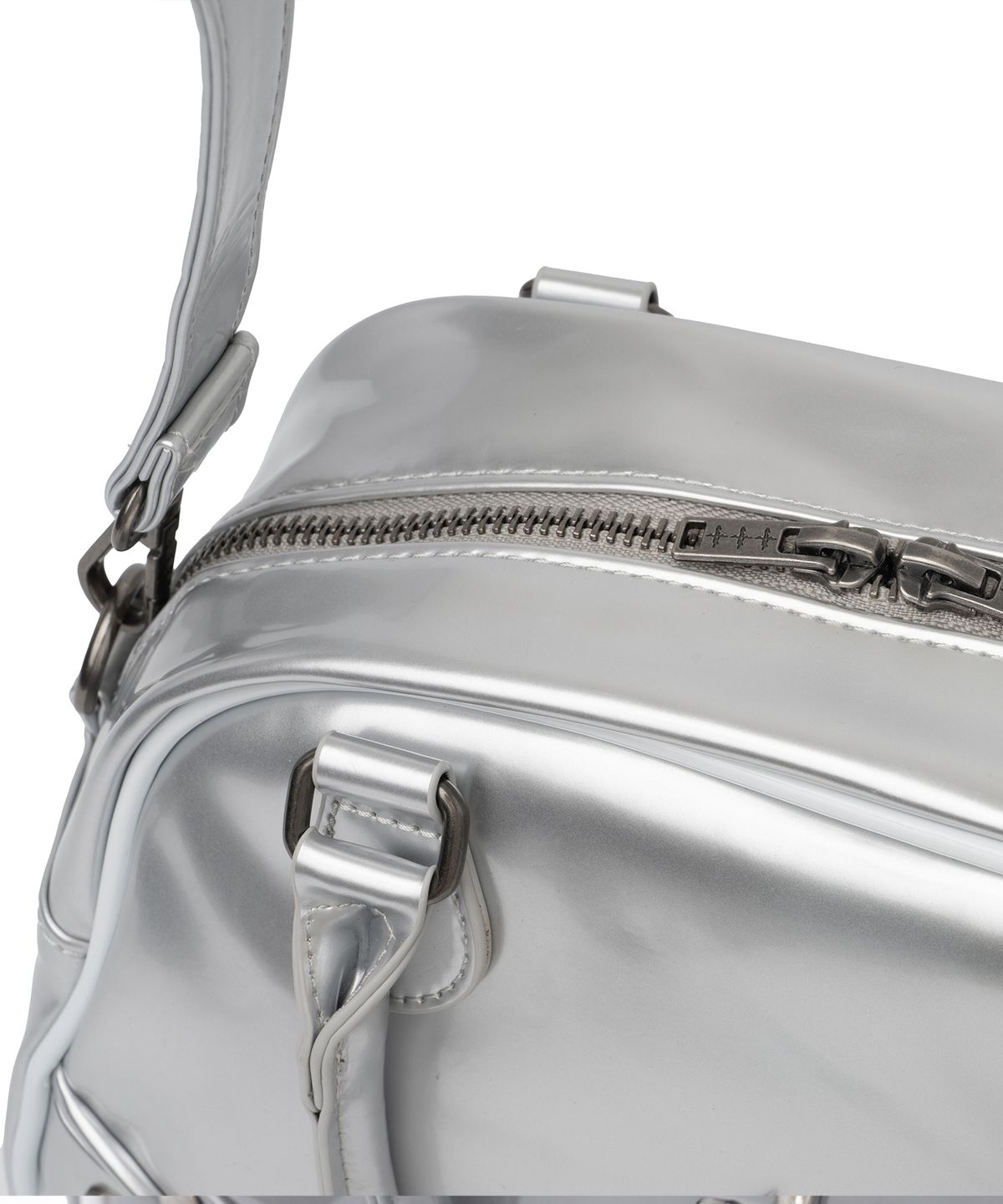낫포너드(NOT4NERD) 4 Symbol Stud Enamel Bowling Bag - Silver
