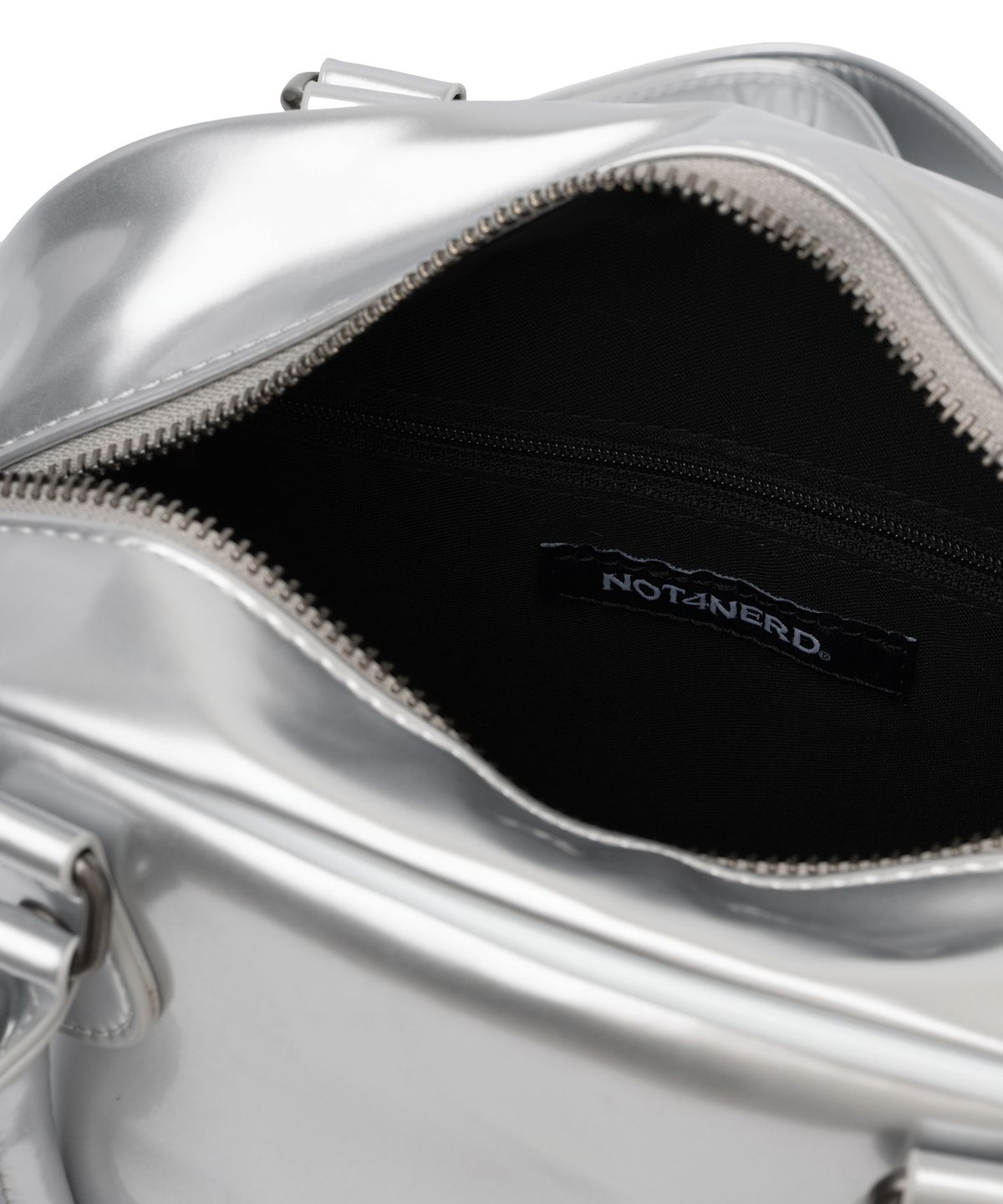 낫포너드(NOT4NERD) 4 Symbol Stud Enamel Bowling Bag - Silver