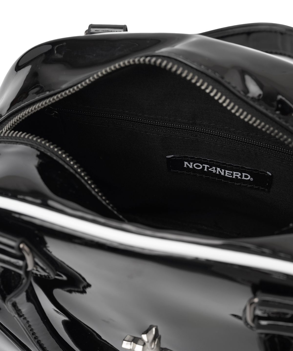 낫포너드(NOT4NERD) 4 Symbol Stud Enamel Bowling Bag - Black