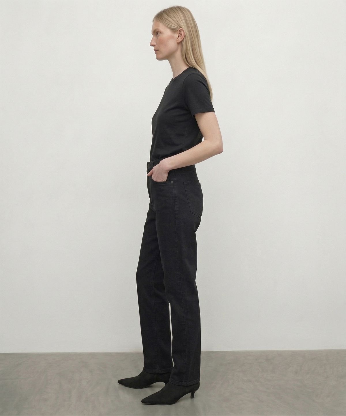 킴도(KIMDOH) Arvo Cropped Straight Denim / Black