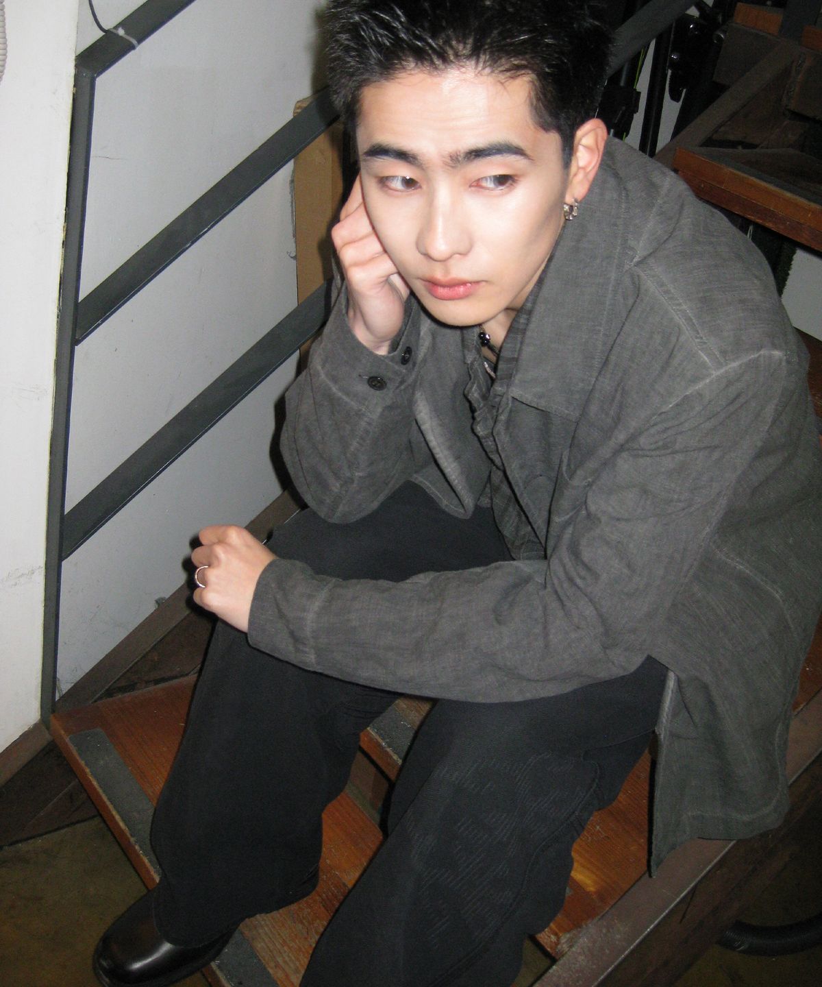엔드릭스(EDLIX) Silent Burn Surface Denim Pants (Black)