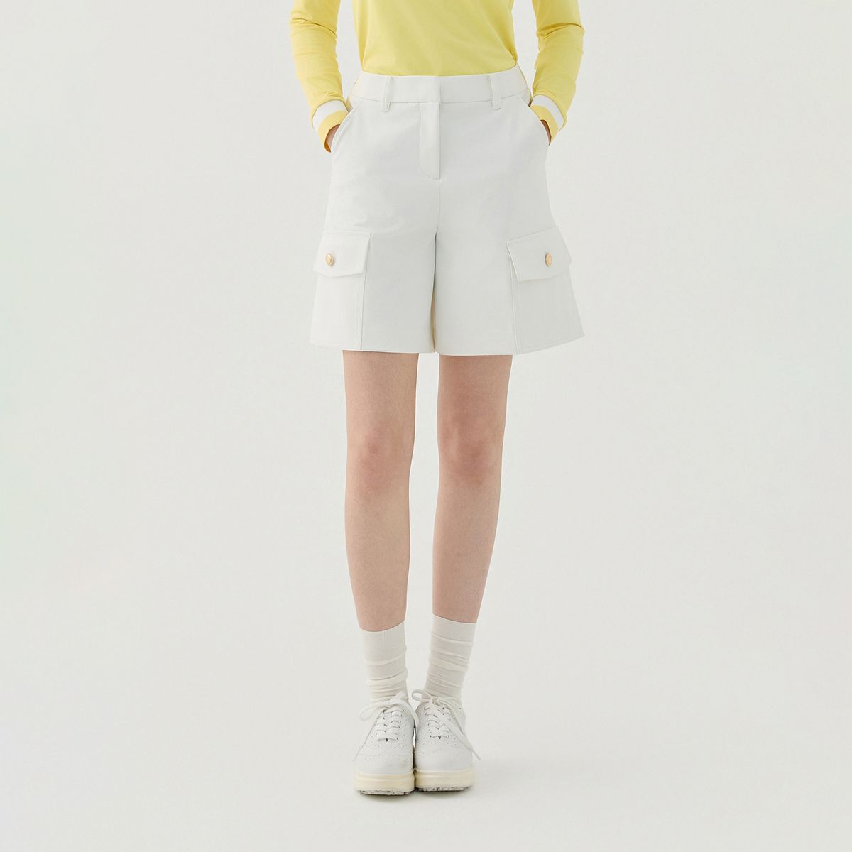 마틴골프(MARTINE GOLF) Big Pocket Short Pants_OFF-WHITE
