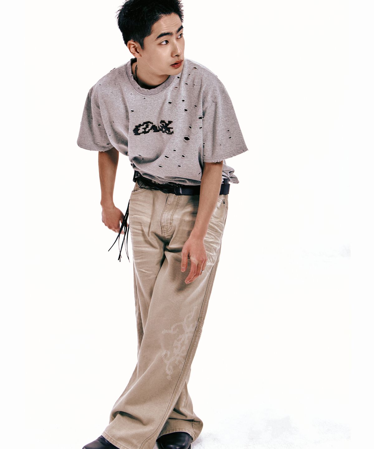 엔드릭스(EDLIX) Silent Burn Surface Denim Pants (Beige)