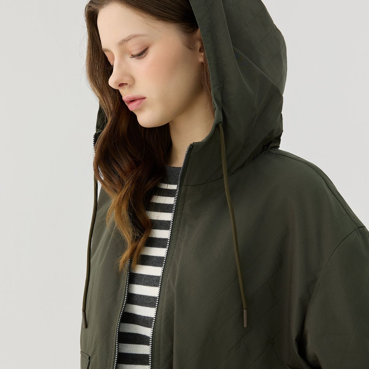 마틴골프(MARTINE GOLF) Hood Pattern Windbreaker_Khaki
