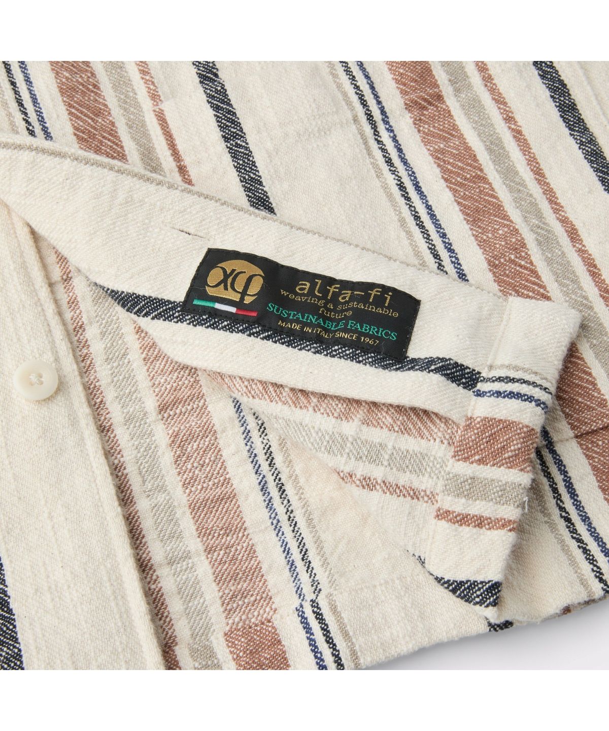 헨리코튼(HENRY COTTONS) [British Sporting Club] Multi Color Stripe Half Sleeve Shirts ABSAM26711IVX