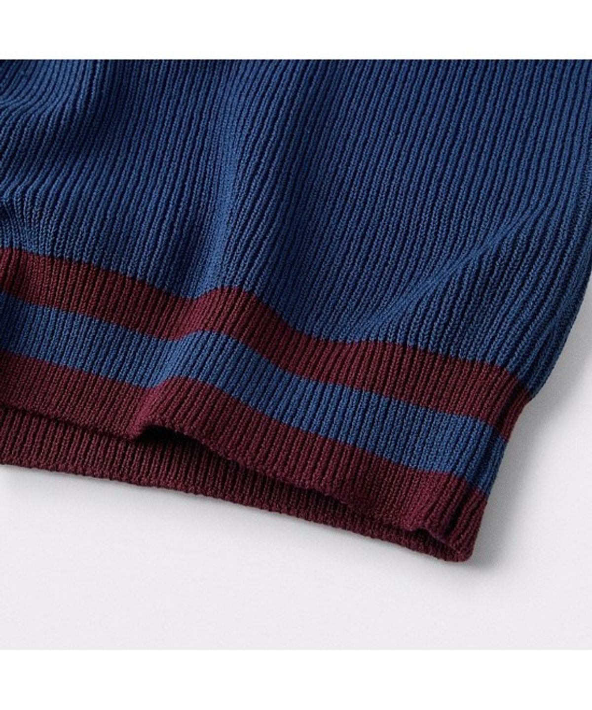 헨리코튼(HENRY COTTONS) [British Sporting Club] Rib Structure Short-Sleeves Polo Knit ABWAM26721BUD