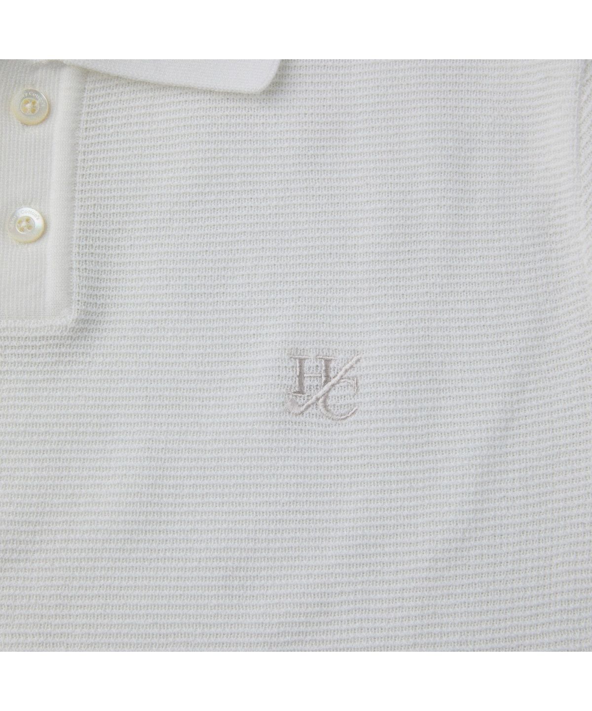 헨리코튼(HENRY COTTONS) [British Sporting Club] Waffle Short-Sleeves Polo Knit ABWAM26711WHX