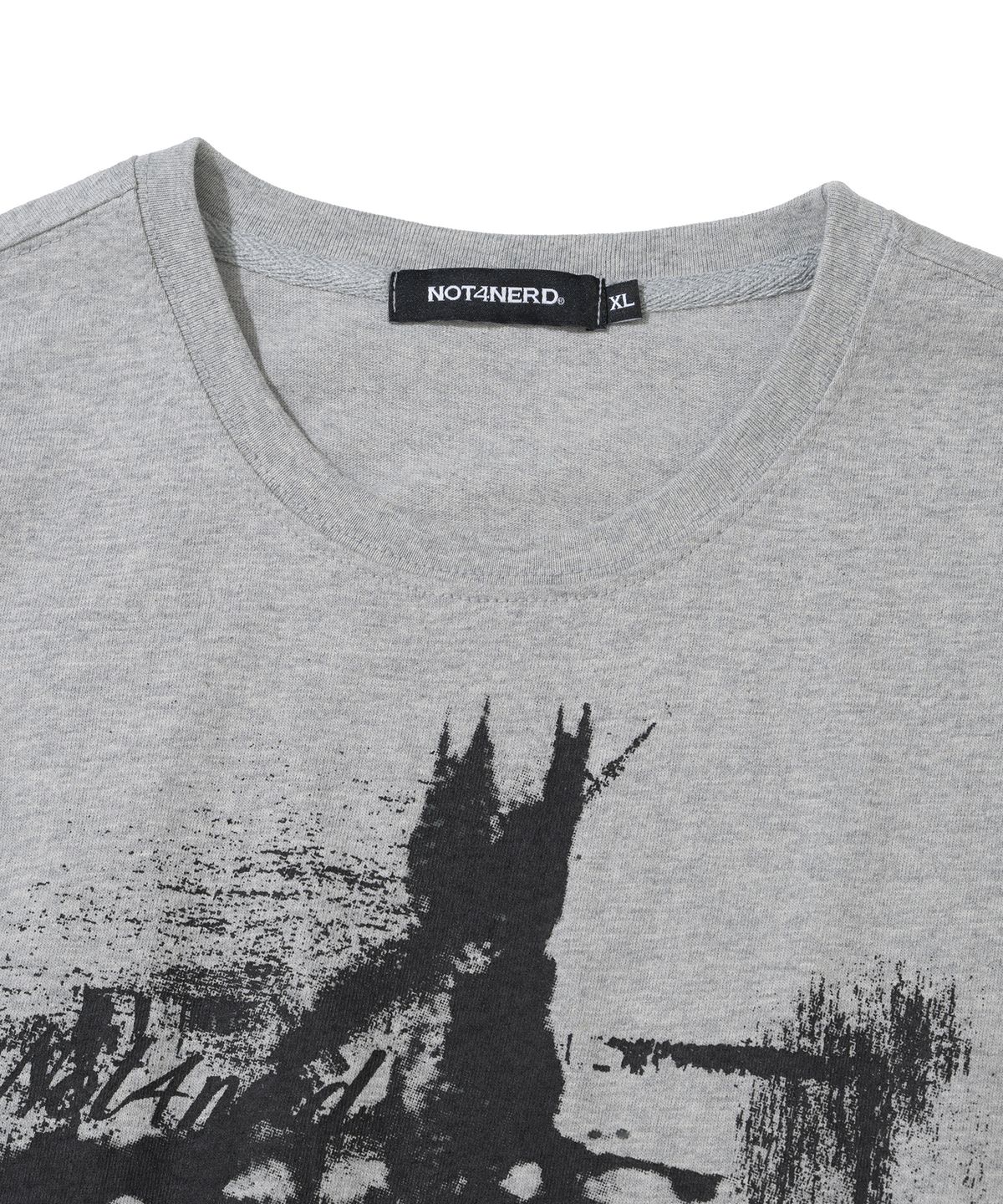 낫포너드(NOT4NERD) After Collapse Regular Fit T-Shirts - Grey