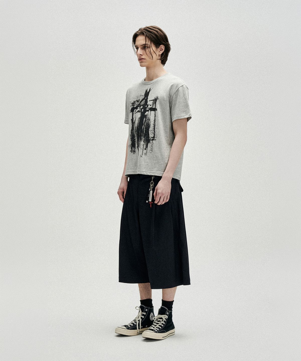 낫포너드(NOT4NERD) After Collapse Regular Fit T-Shirts - Grey