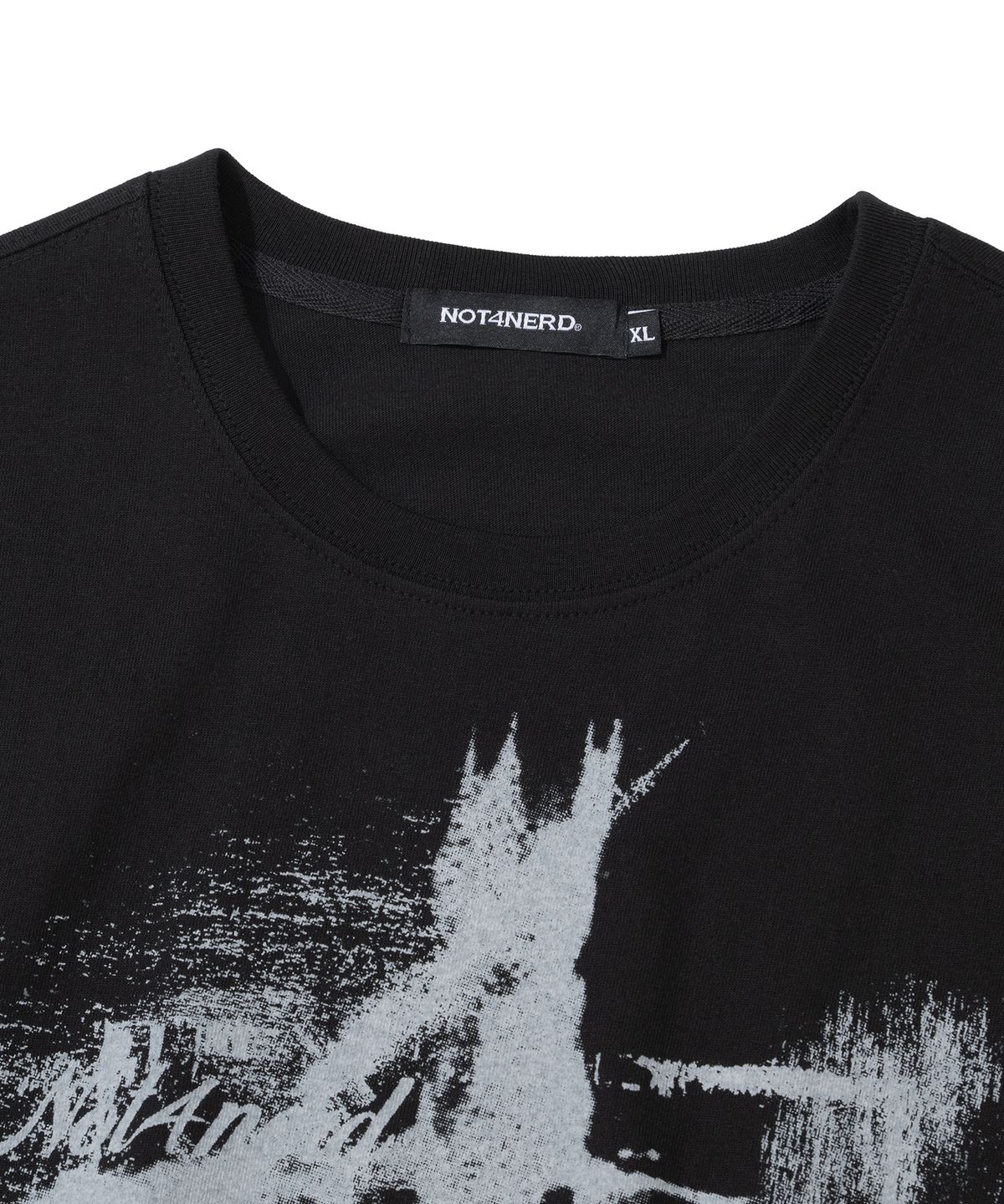 낫포너드(NOT4NERD) After Collapse Regular Fit T-Shirts - Black