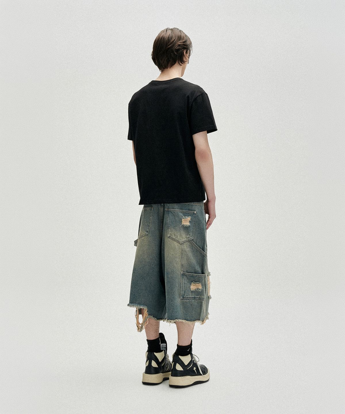 낫포너드(NOT4NERD) After Collapse Regular Fit T-Shirts - Black