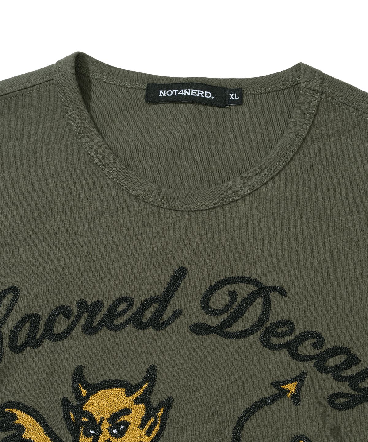낫포너드(NOT4NERD) Swim In Decay Regular Fit T-Shirts - Khaki