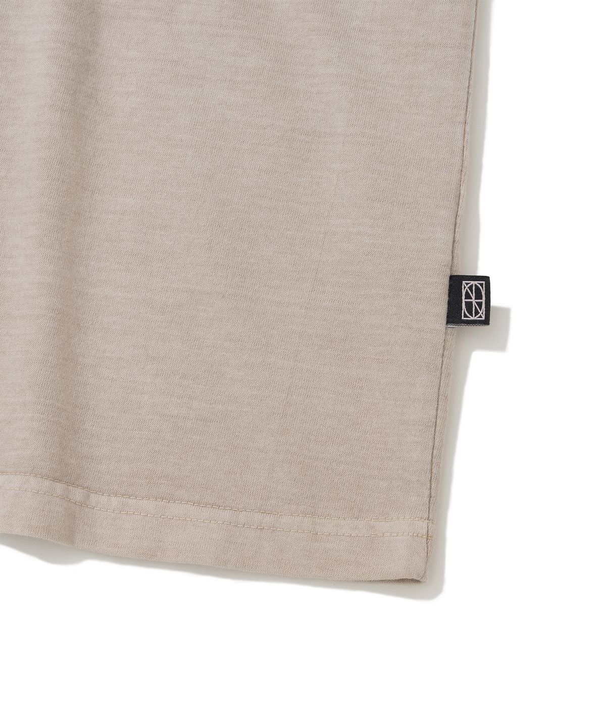 낫포너드(NOT4NERD) Cathedral Afterimage Pigment Regular Fit T-Shirts - Beige