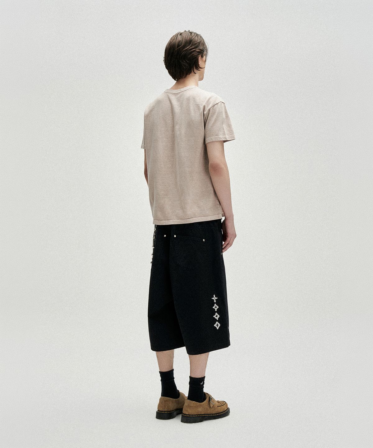 낫포너드(NOT4NERD) Cathedral Afterimage Pigment Regular Fit T-Shirts - Beige