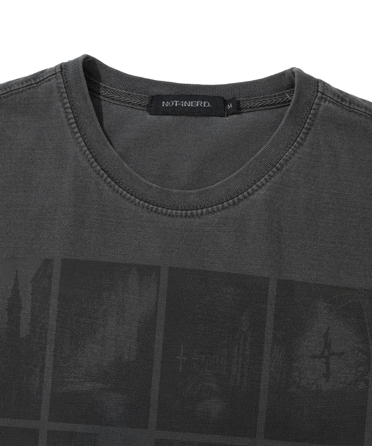 낫포너드(NOT4NERD) Cathedral Afterimage Pigment Regular Fit T-Shirts - Charcoal