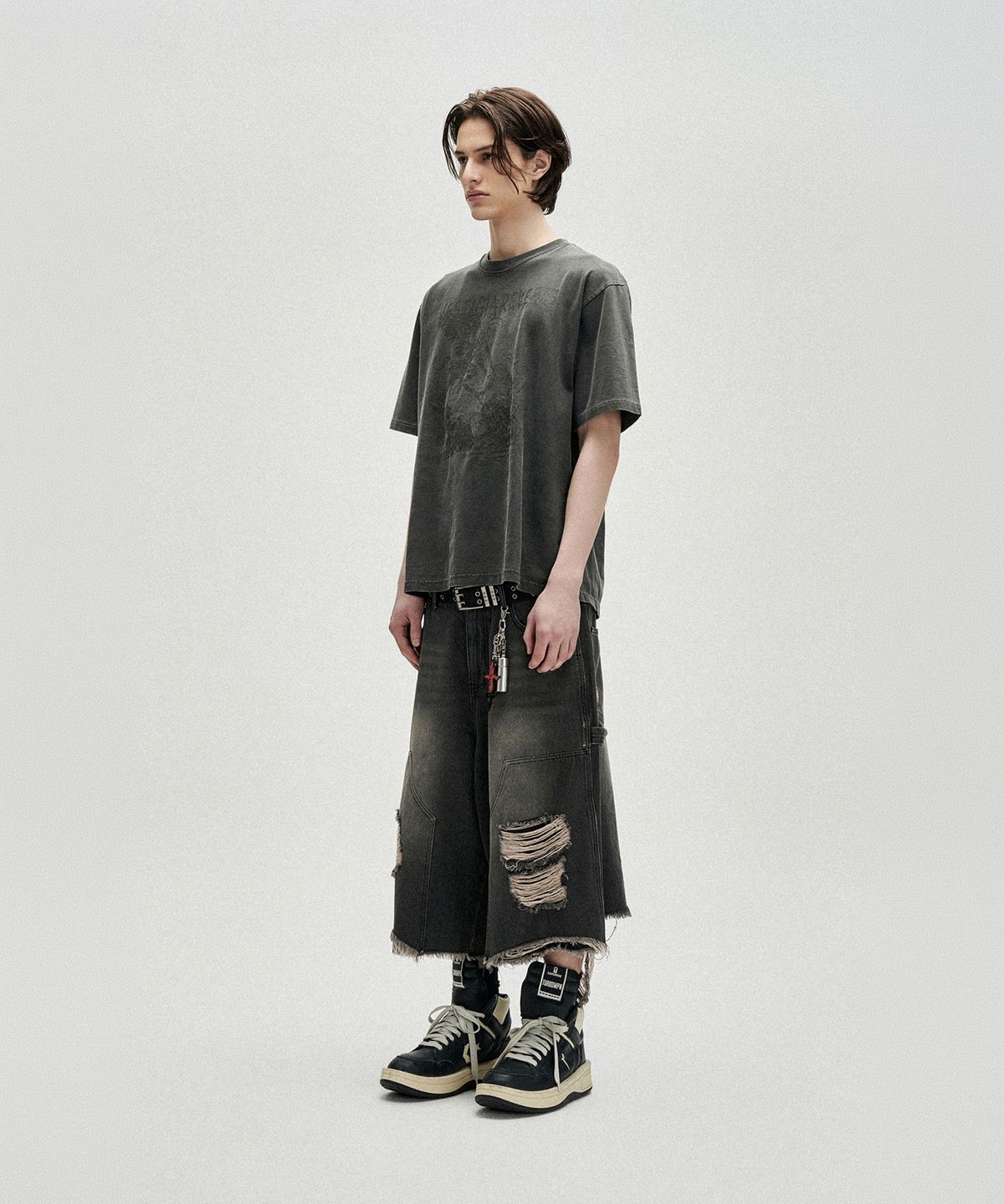 낫포너드(NOT4NERD) Uprising Pigment T-Shirts - Charcoal