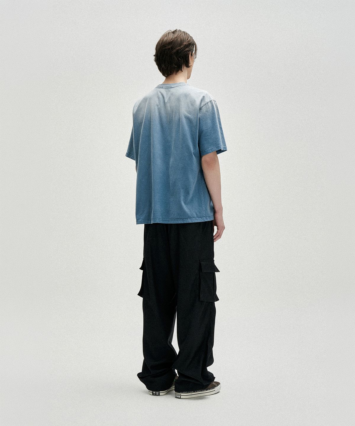 낫포너드(NOT4NERD) 4 Effigy Bleach Washed T-Shirts - Blue