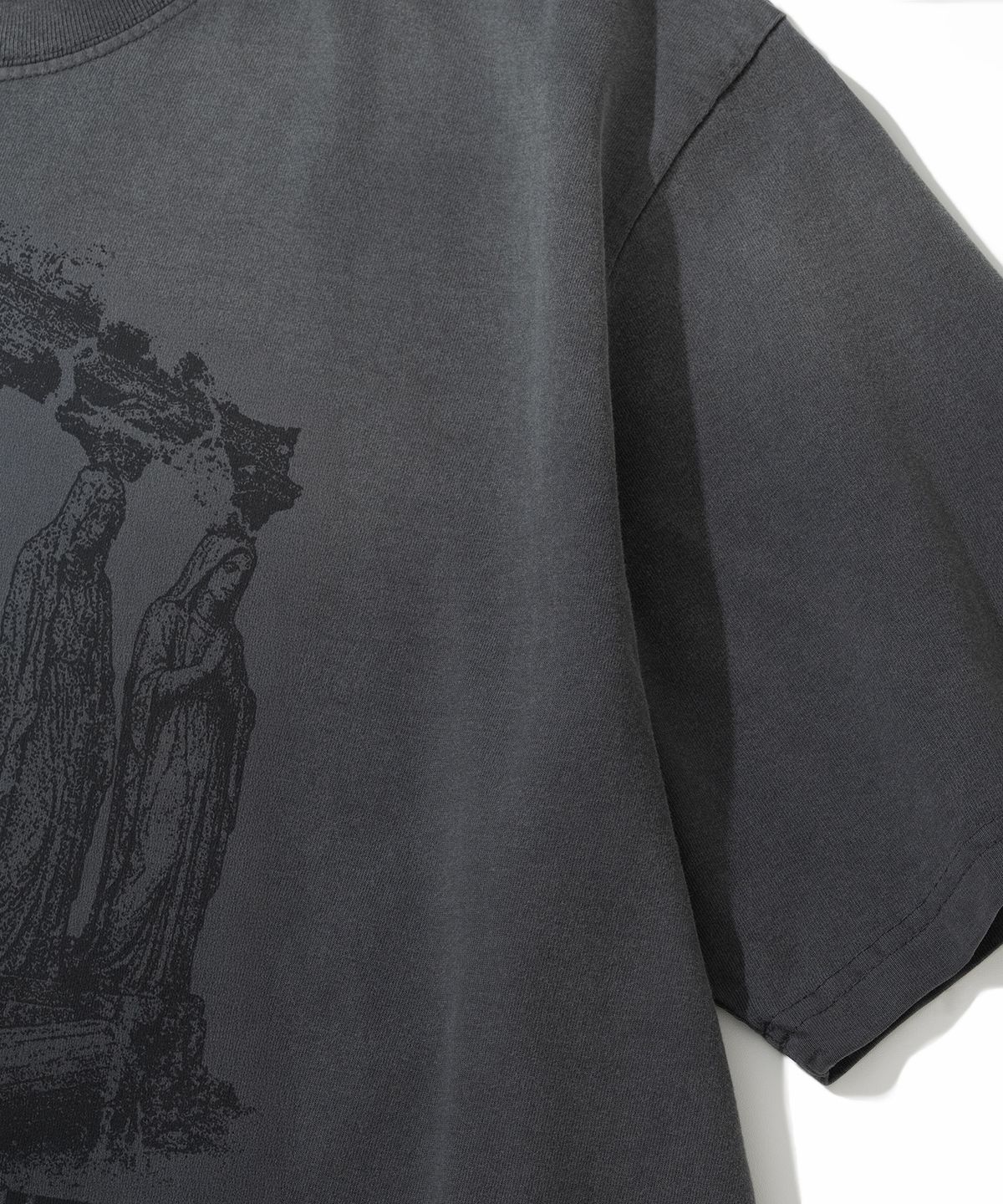 낫포너드(NOT4NERD) 4 Effigy Bleach Washed T-Shirts - Charcoal