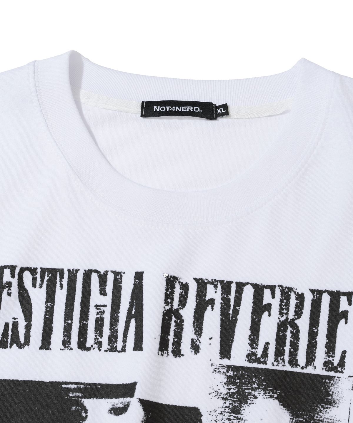 낫포너드(NOT4NERD) Fragmented Self Loose Cropped T-Shirts - White