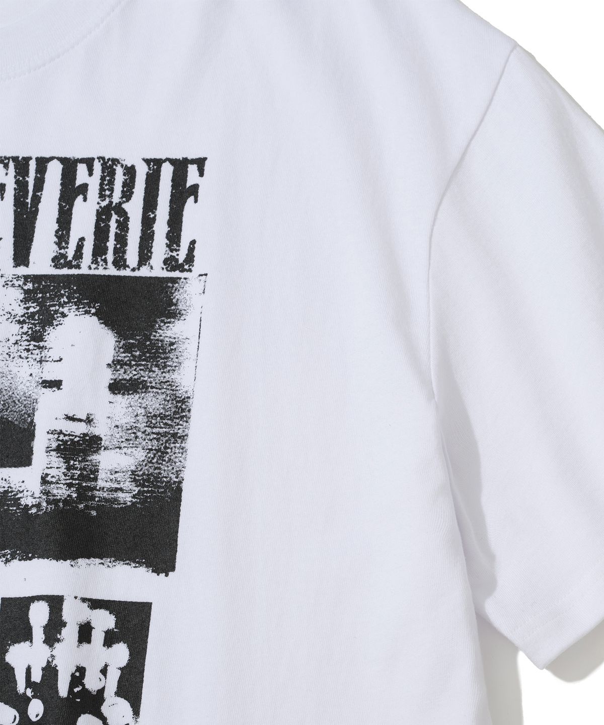 낫포너드(NOT4NERD) Fragmented Self Loose Cropped T-Shirts - White