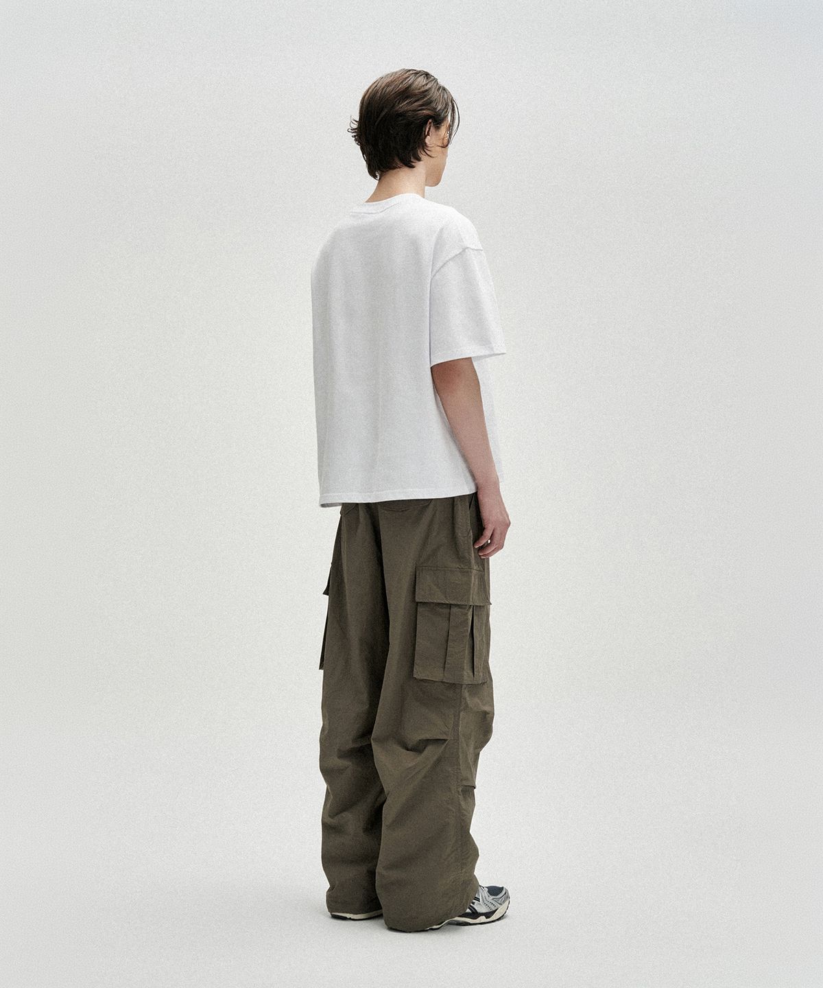 낫포너드(NOT4NERD) Fragmented Self Loose Cropped T-Shirts - White