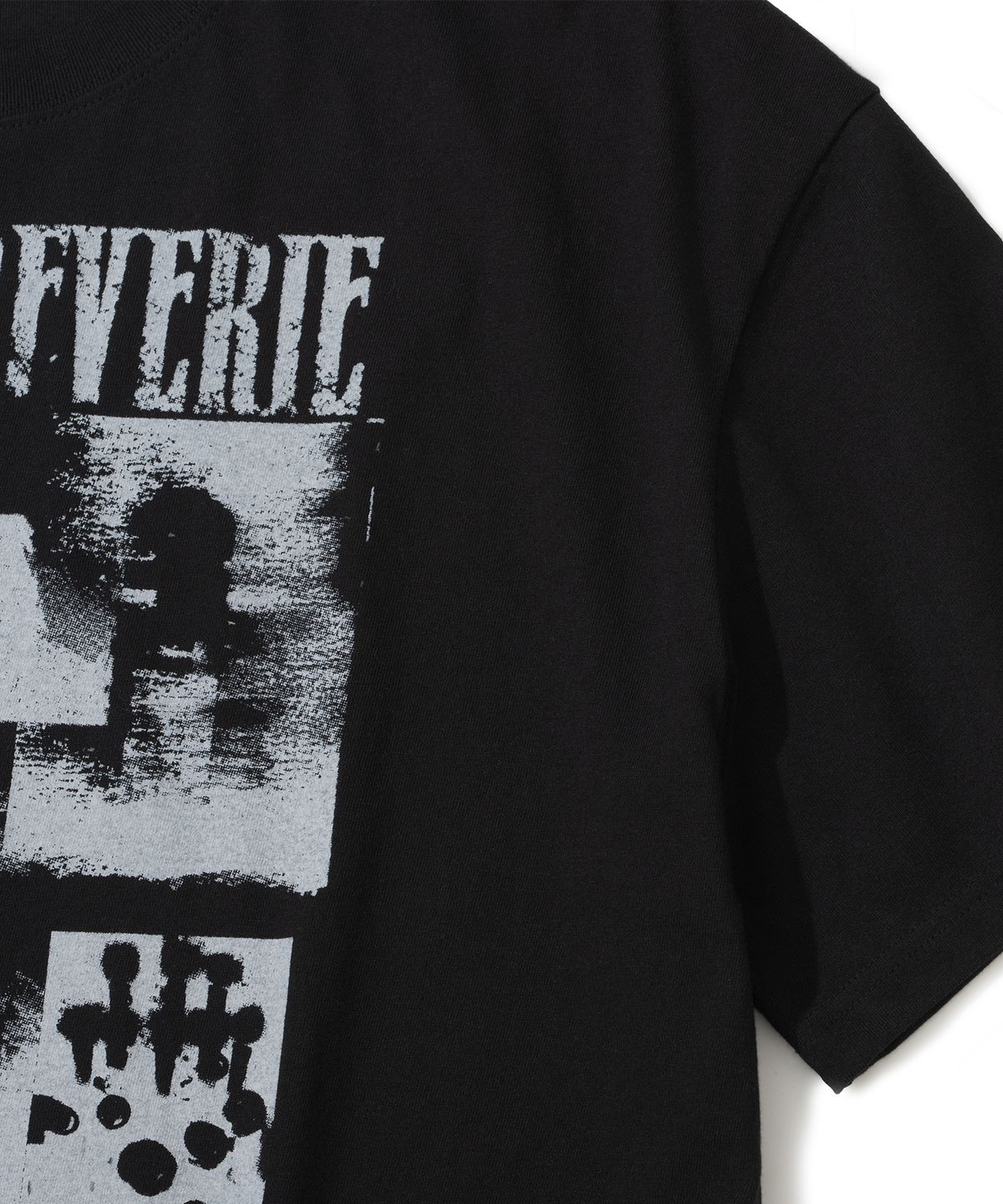 낫포너드(NOT4NERD) Fragmented Self Loose Cropped T-Shirts - Black