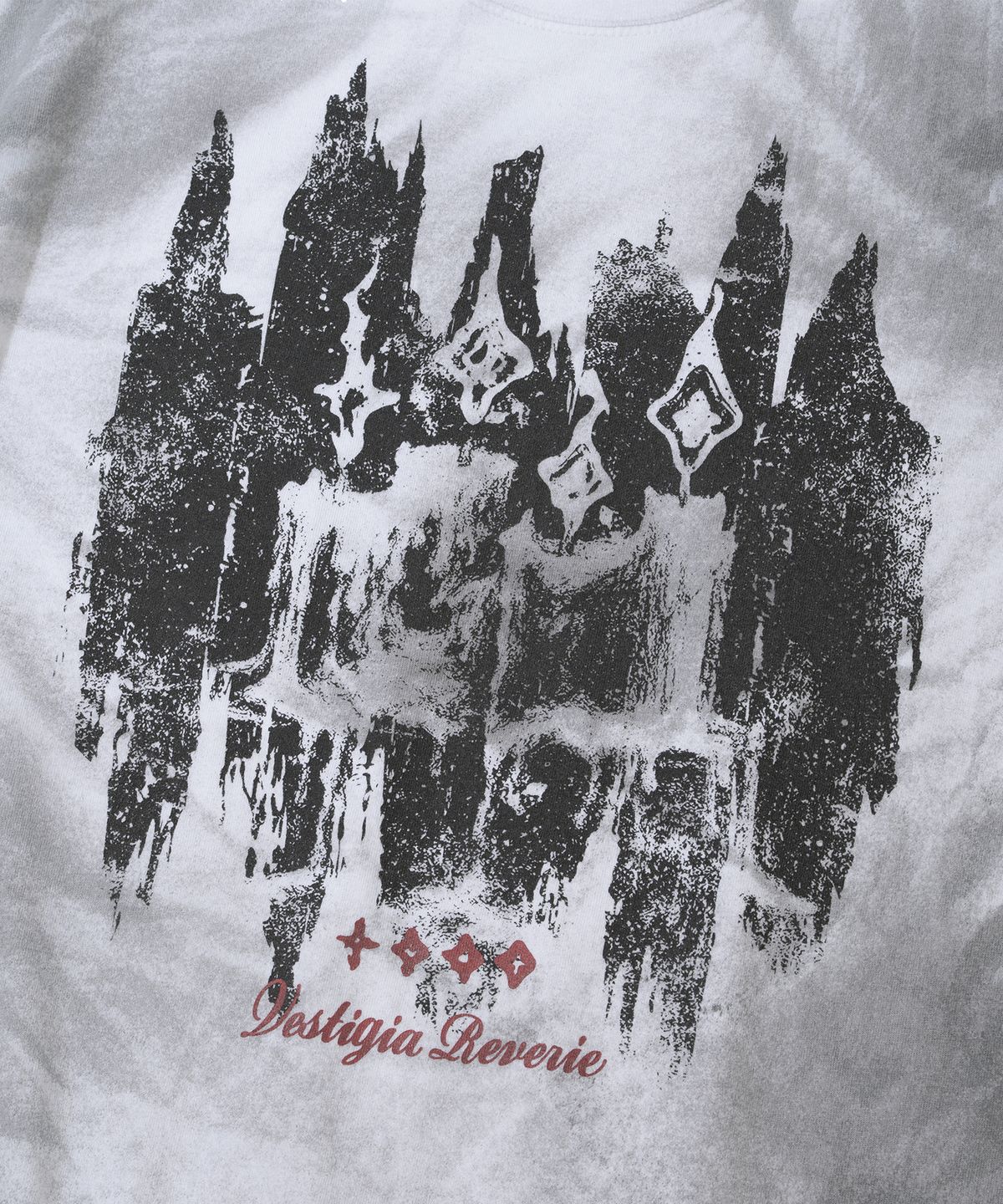 낫포너드(NOT4NERD) Candle Residue Oil Washed Loose Cropped T-Shirts - White