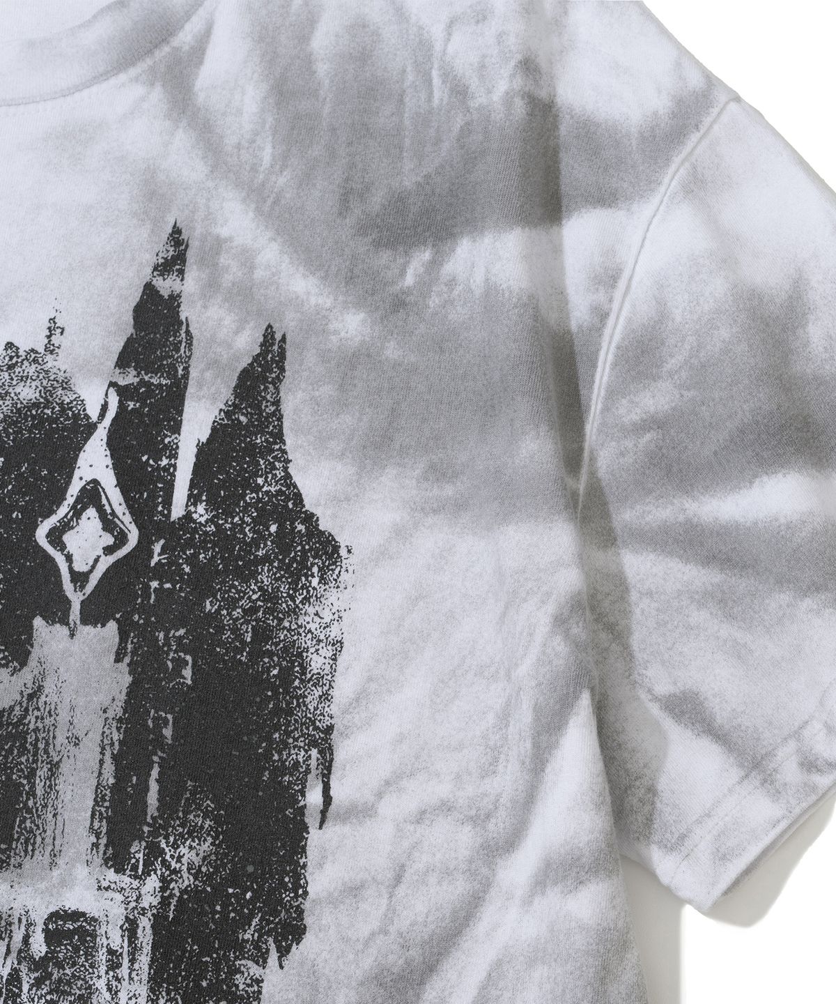 낫포너드(NOT4NERD) Candle Residue Oil Washed Loose Cropped T-Shirts - White